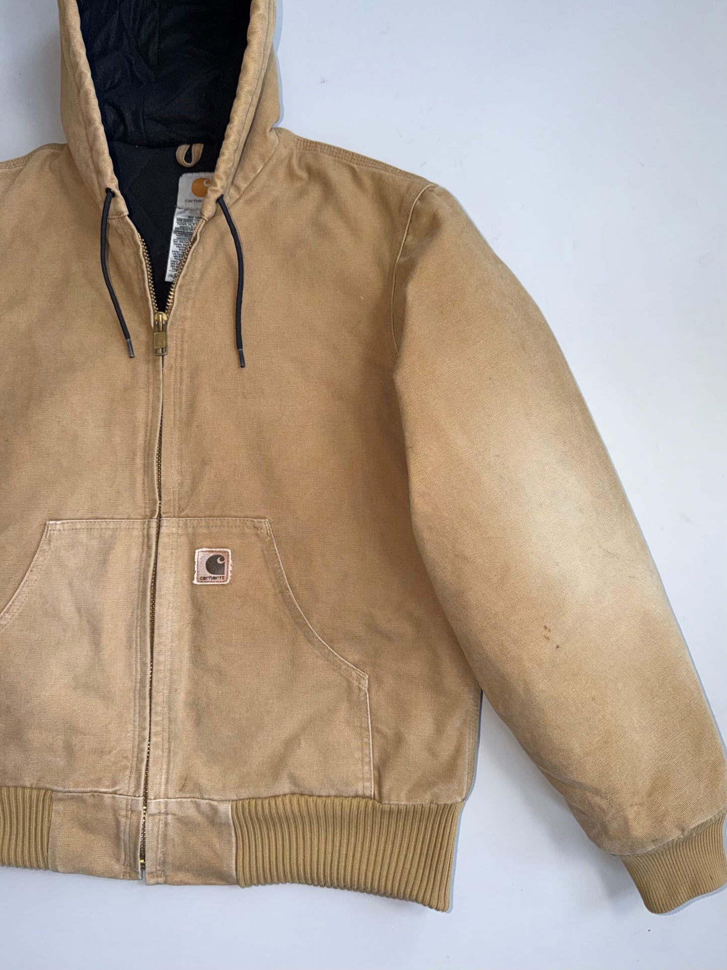 !         Vintage Carhartt Duck Canvas Hooded Active Jacket (RARE) (M/L)