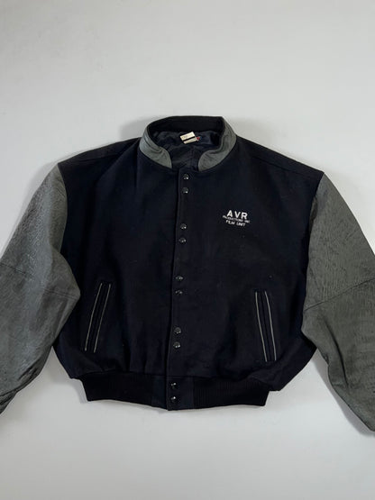 Z Baycity Original Leather Sleeves Varsity Jacket (XL)