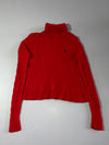 Polo Ralph Lauren Red Wool Cashmere Cable Knit Turtleneck Sweater Women’s (XXS)