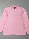 Lauren Jeans Co. Ralph Lauren | Pink Roll-Neck Cotton Knit Sweater | (M)