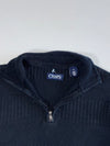 Chaps Textured Knit Quarter Zip Sweater – Navy (XL)