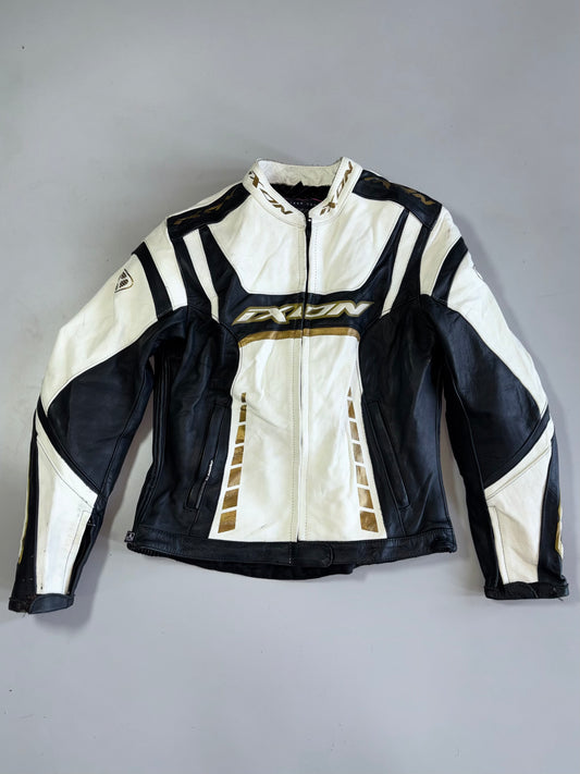 Vintage Ixon “Fulgura” Women’s Leather Motorcycle Jacket (Paded)(S)