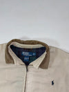 Polo Ralph Lauren Khaki Corduroy Collar Harrington Jacket – Plaid Lining, (XL)