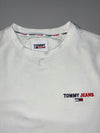 Tommy Jeans | Embroidered Logo Crewneck Sweatshirt | White (M)
