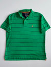 Nautica Striped Performance Deck Shirt Polo in Green (L)