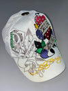 Ed Hardy Trucker Cap – White Rhinestone “True Love” (Adjustable)