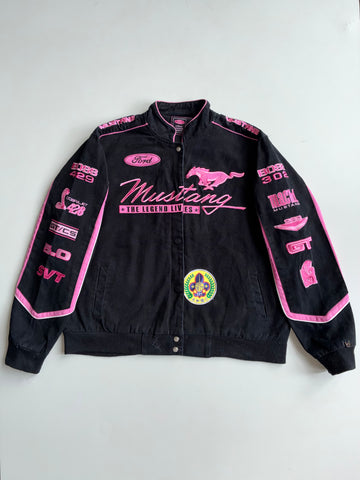 JH Design Ford Mustang “The Legend Lives” Embroidered Racing Jacket (2XL/3XL)