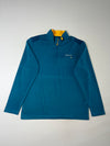 Adidas Golf Teal & Yellow Quarter-Zip Performance Pullover (XL)