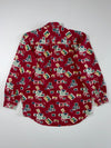 Big Train Western Style All-Over Print Shirt - Maroon (L/XL)