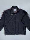 Champion Navy Stripe Sleeve Windbreaker Track Jacket (ML)