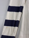 Tommy Hilfiger Women's Cream & Navy Rugby Stripe Long Sleeve Polo – (XS)