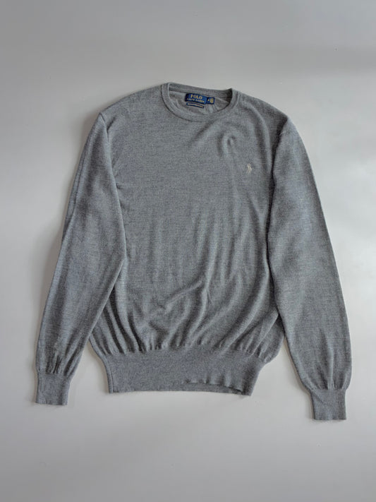 Polo Ralph Lauren Grey Merino Wool Crewneck Sweater Washable Wool (M/L)