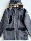Quiksilver Faux Fur Hood Sherpa Lined Parka women’s– Charcoal (XL)