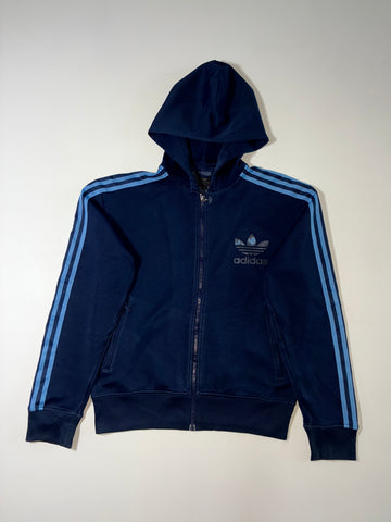 Adidas Originals Navy Blue Trefoil Zip-Up Track Hoodie (M/L)