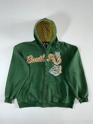 South Pole “21” Embroidered Zip Hoodie – Forest Green (2XL/3XL)