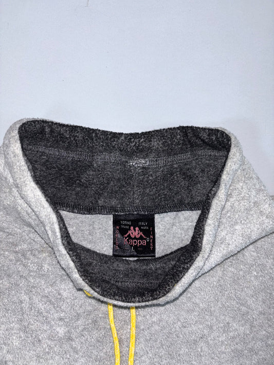 Kappa Colorblock Mesh Panel Pullover “Like No Other” Grey/Black, Size (L)