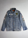 Moussy Vintage Patchwork Trucker Denim Jacket – Light Wash (S)