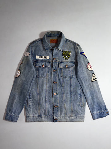 Moussy Vintage Patchwork Trucker Denim Jacket – Light Wash (S)