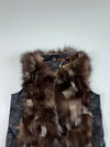 Fur Front Leather Vest Women’s (L)