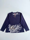 Big Train Osaka Japanese Tiger Souvenir Long Sleeve – Navy (2XL)