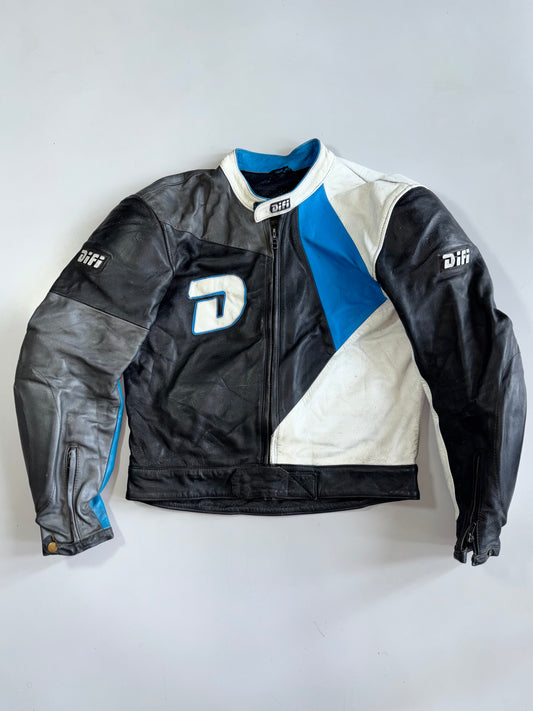 DIFI Schoeller kevlar Pure Leather Motorcycle Racing Jacket (Paded) (M)