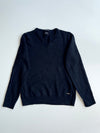 Hugo Boss Slim Fit Italian Yarn V-Neck Sweater – Black (XXS)