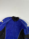 Vintage APS PowerSports Blue Black Mesh Motorcycle Jacket  Padded (XL)