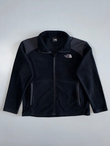 The North Face Polartec Full Zip Fleece Jacket | Black Grey Panel (L)