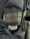 Avanti Black Leather Belted Biker Jacket (L/Xl)