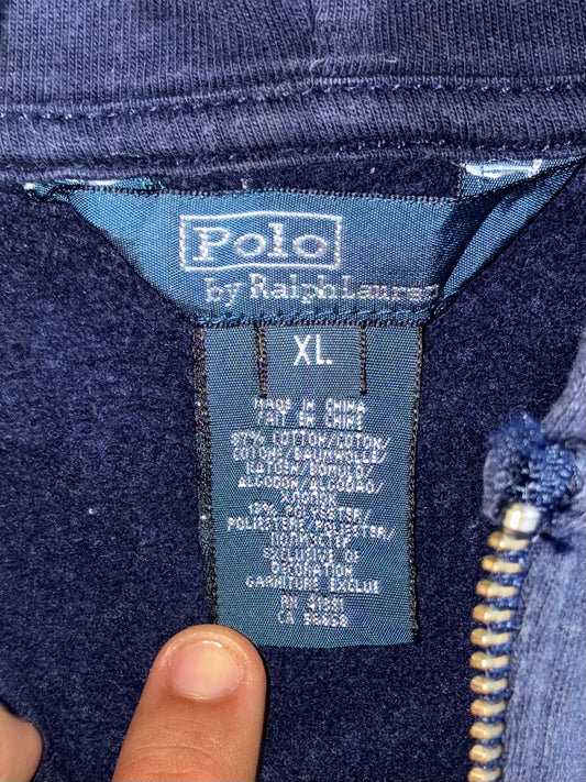 Polo Ralph Lauren Full Zip Hoodie Navy Blue (M/L)
