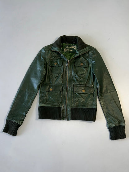 !                                                                                                                                                                                        Bershka Otiginal Leather Jacket (RARE) (XS)