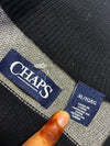 Chaps Striped Half-Zip Knit Sweater – Black & Grey (2XL)