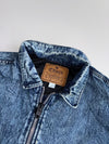 Vintage Edwin Acid Wash Denim Bomber Jacket Blue (L)