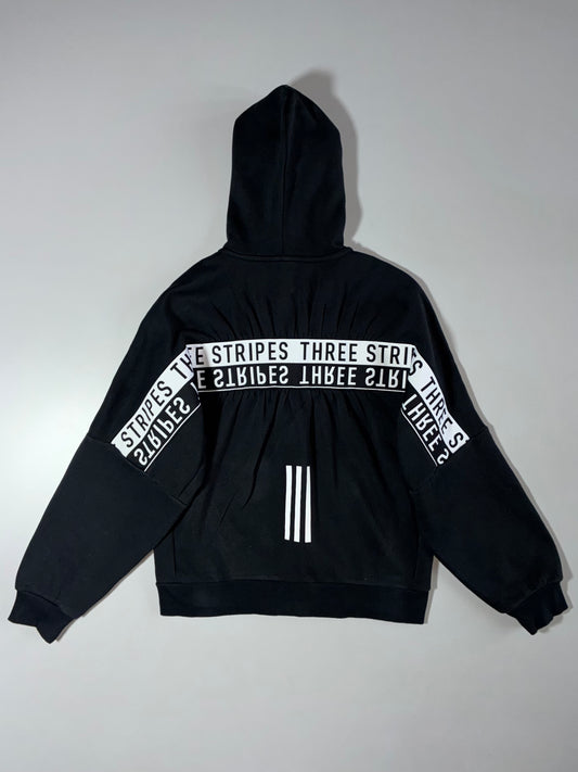 Adidas “Three Stripes” Back Print Hoodie Womens (M)