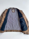 Angelo Litrico Crafted Goods Distressed Brown Leather Moto Jacket (XL)