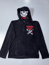Yakuza Clothing Skull  Quarter-Zip Hoodie With Skull mask Black (M)