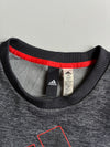 Adidas Grey Melange Big Logo Fleece Crewneck Sweatshirt (L)