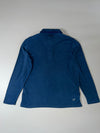 Puma Blue Heather Long Sleeve Fleece Polo (XL)