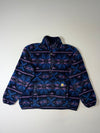 Carhartt Aztec Print Sherpa Fleece Half-Zip Pullover – Navy Purple (XL)