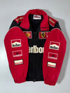 Marlboro Ferrari F1 Racing Jacket Black Red Fully Embroidered Patches (L)