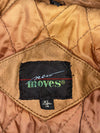 New Moves Tan Leather A-2 Style Bomber with Flap Pockets & Quilted Lining, (XS)
