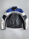 Tcul #36 Tricolor Stripe Padded Racing Leather Jacket (S)