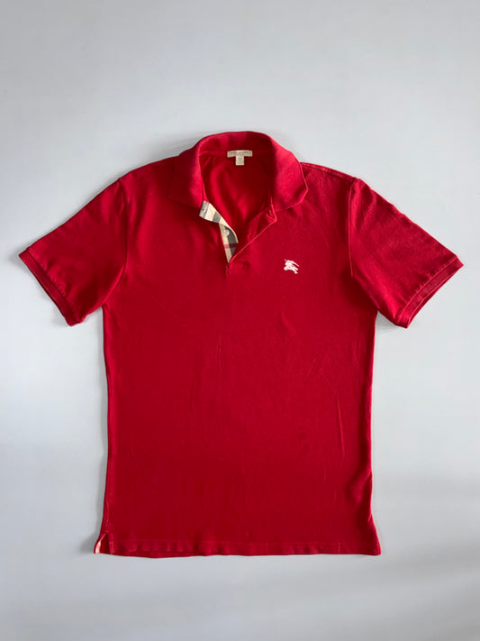 Burberry Brit | Nova Check Placket Polo | Red (L)