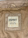 Vintage Esprit Beige Leather Cafe Racer Jacket (S)