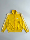 Adidas Originals Trefoil 3-Stripes Yellow Full-Zip Track Jacket(XL)