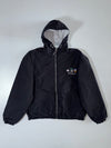 Disneyland Embroidered Fleece-Lined Hooded Windbreaker – Black, Size (M)