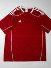 Adidas | Red ClimaLite Three Stripe Football Jersey | (L)