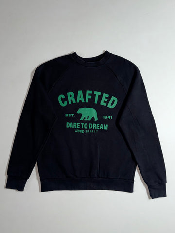 Jeep Spirit | Black Green "Crafted" Bear Graphic Sweatshirt  (M)