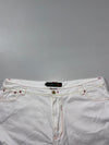 Coogi Multicolor Stitch White Denim Shorts embroidered (W:44) (L:26)