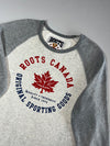 Roots Canada “Original Sporting Goods” Maple Leaf Crewneck — Grey/Heather  (XL)